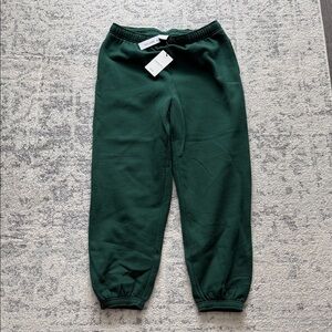 Aritzia Forest Green Sweatfleece Joggers